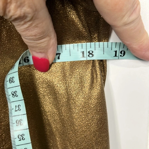 Style & Co Womens Jacket Gold S Open Front Zip Pockets Lined Shoulder Pads Chic - Picture 12 of 13